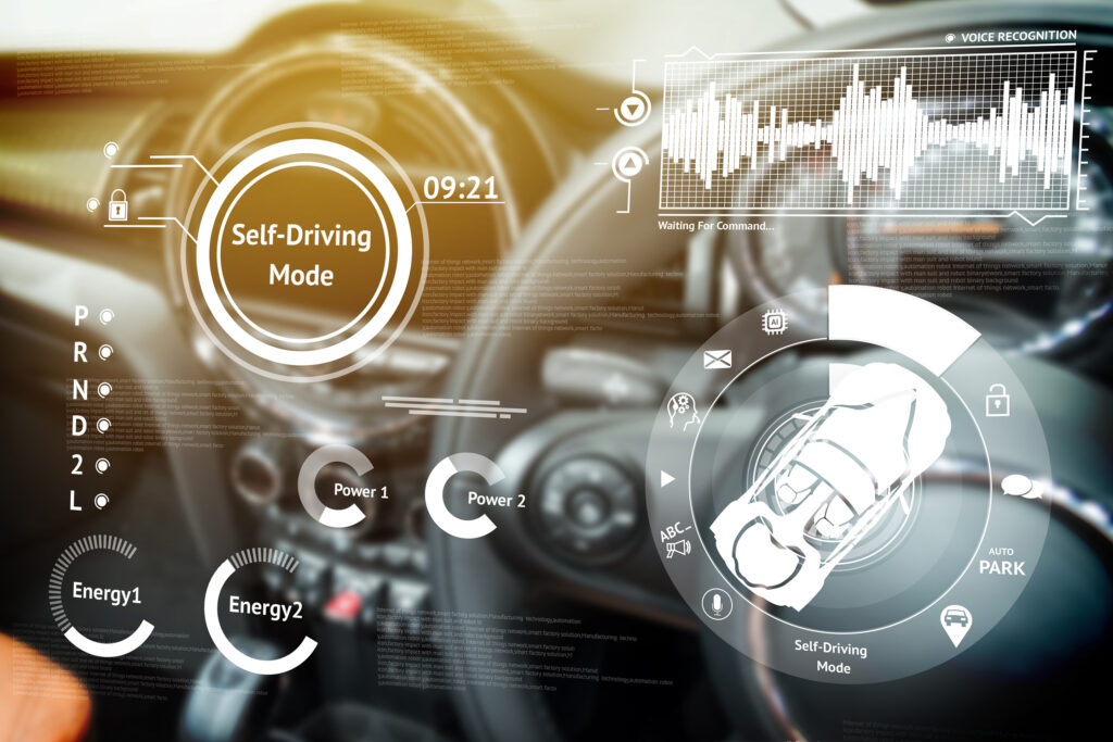Self-driving car dashboard
